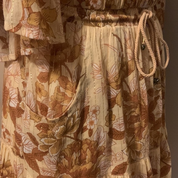 Spell & The Gypsy Collective Coco Lei Flutter Metallic Mini Play Dress Size XXS - Picture 15 of 16